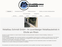 Tablet Screenshot of metallbau-schmidt-eltville.de
